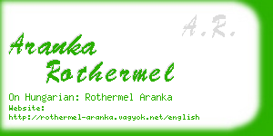 aranka rothermel business card